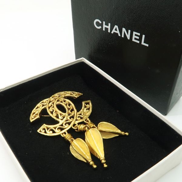 楽天市場】CHANEL シャネル ブローチ ヴィンテージ トリプルココ
