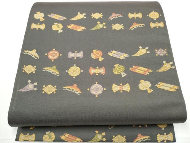 ♦︎きもの結♦︎六通柄袋帯 唐織 正倉院更紗花文 金糸 正絹 美品