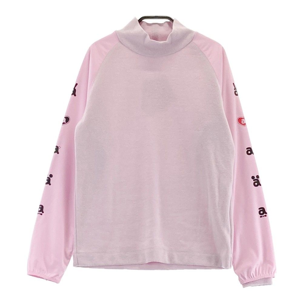 サイズ：36 ARCHIVIO アルチビオ 2023年モデル ハイネック 切替 長袖Tシャツ  ピンク系 [240101289355]# ゴルフウェア レディース ストスト