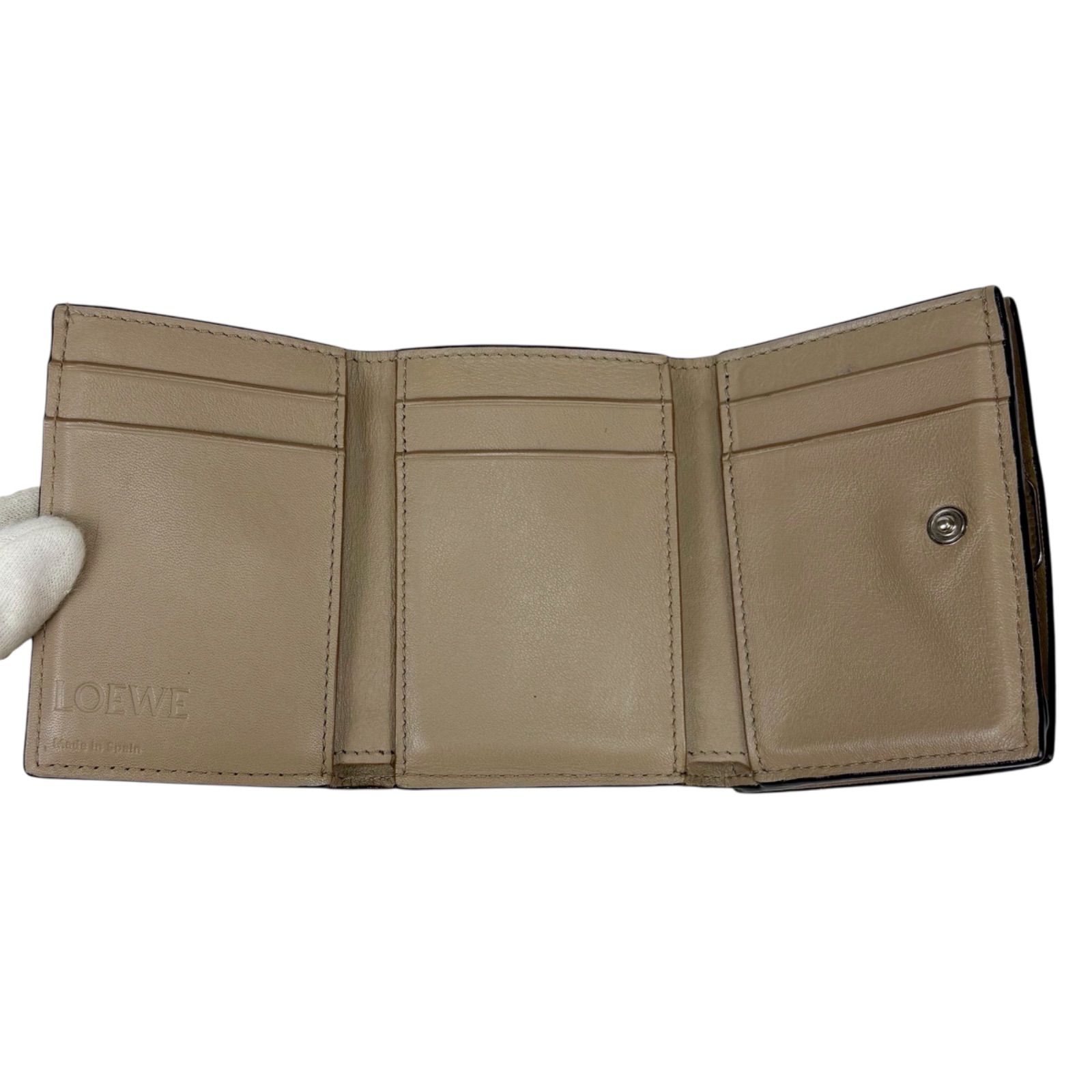 ロエベ LOEWE トライフォールドウォレット バーティカルウォレット 三