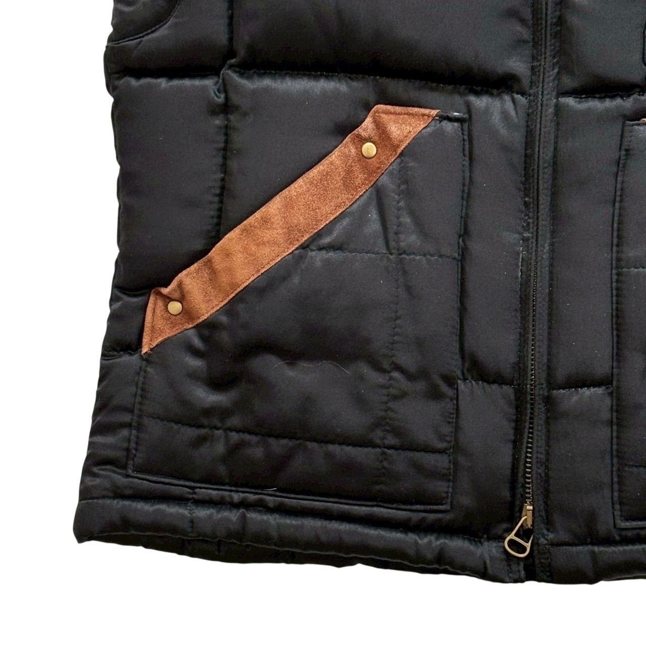 Ralph Lauren ラルフローレン ダウンベスト 黒 茶 リアルファー