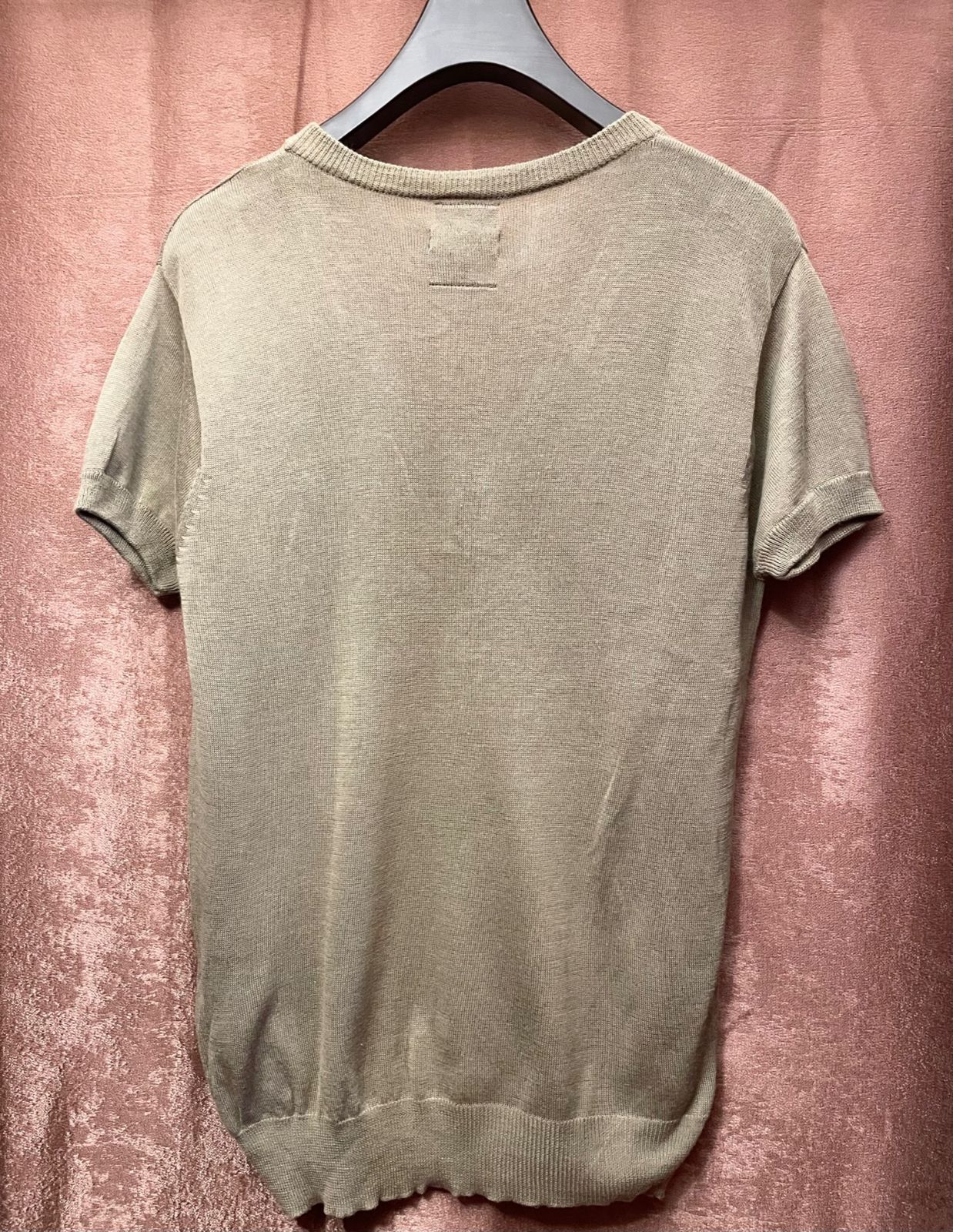 SWAGGER ヘンリーVネックニットTシャツ ブラウン Mサイズ - メルカリ