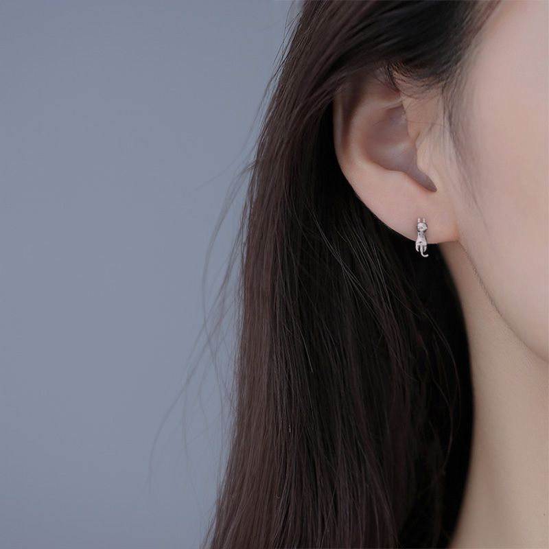 ピアス ねこ 猫 にゃんこ 金属アレルギー つけっぱなし メタル