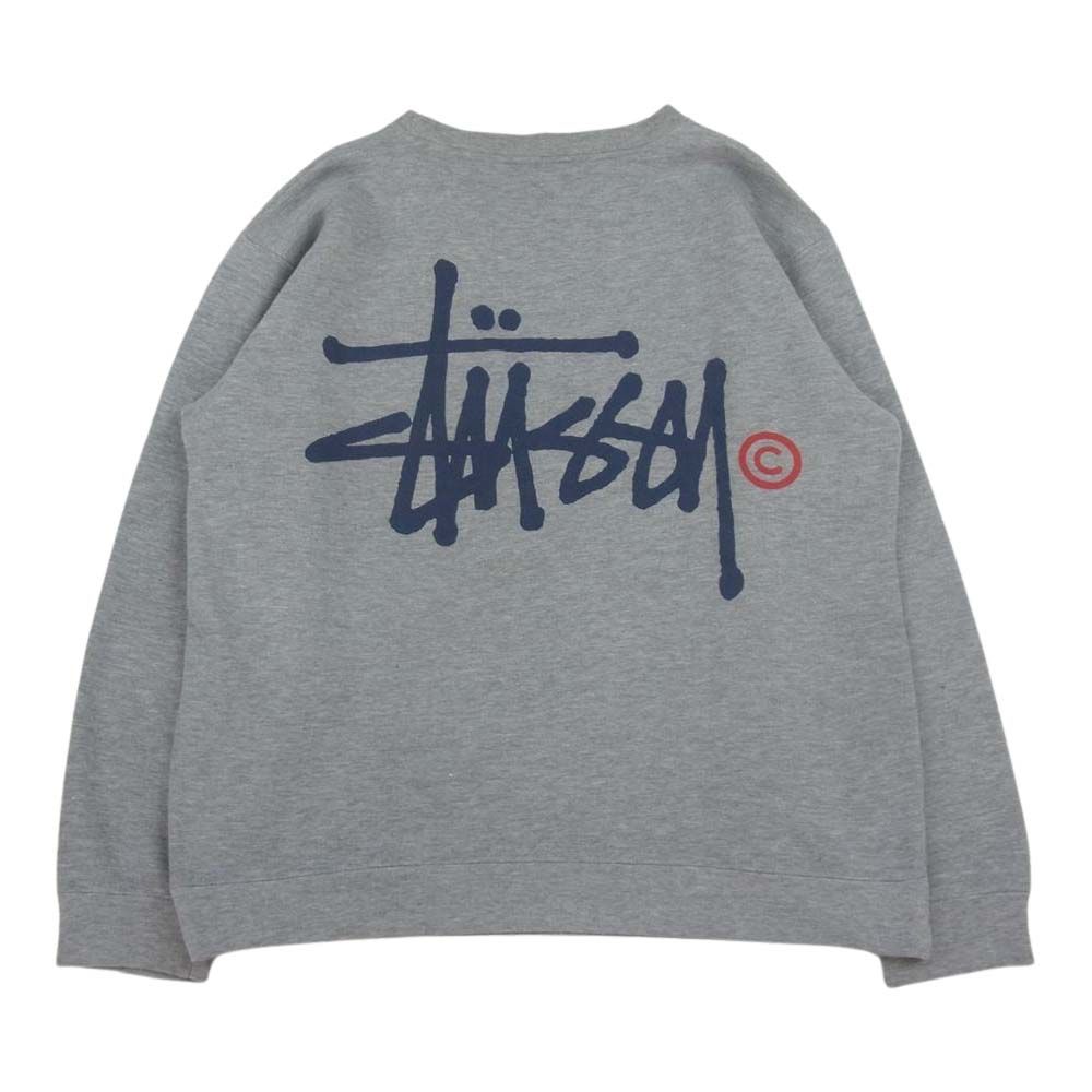 タグ付き‼️ ストゥーシー STUSSY ステューシー 90s 紺タグ ロゴプリント クルーネック