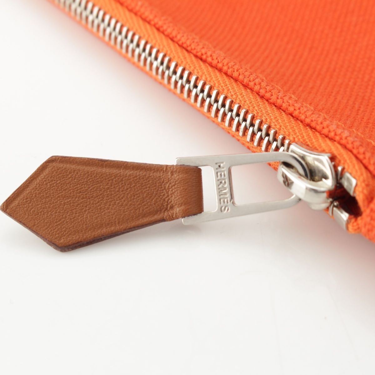 HERMES エルメス ヨッティング フラットポーチ GM オレンジ HERMES 