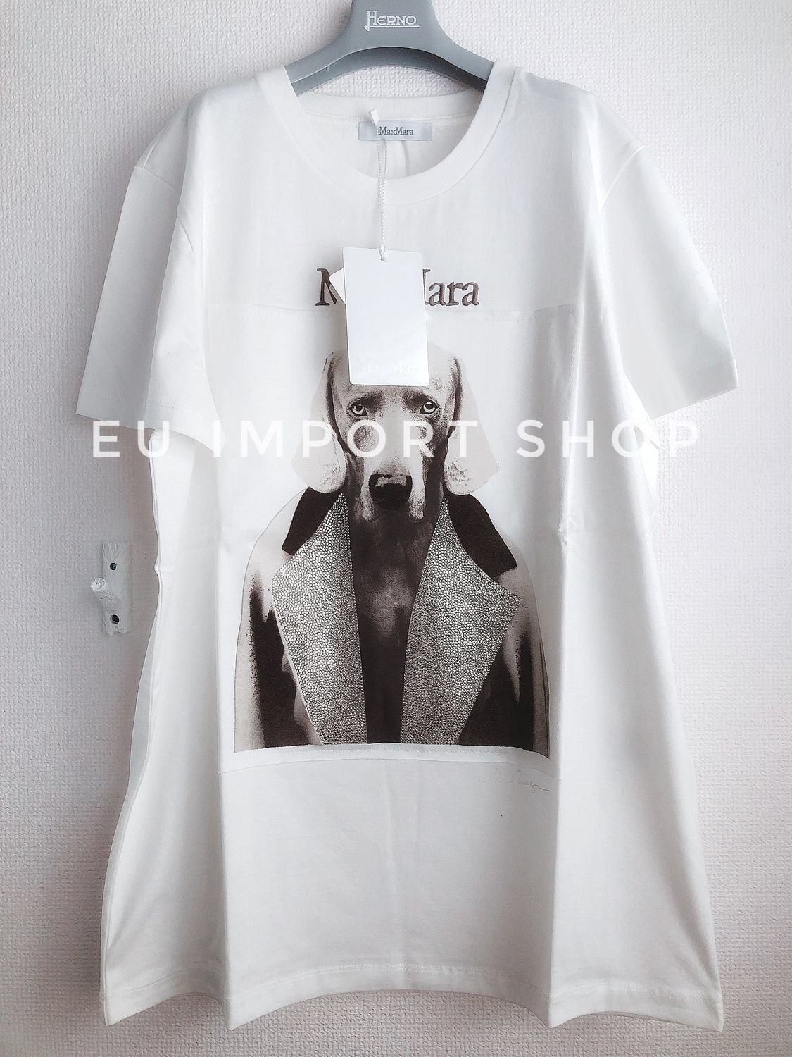 フラワープリント 専用 MAX MARA MMDOG T-SHIRT LOGO Tシャツ 黒 XS