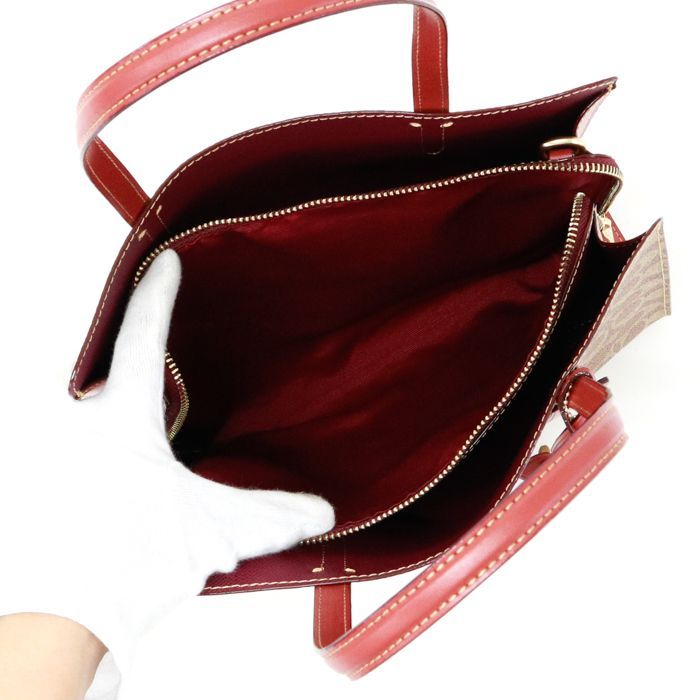 コーチ COACH カーター キャリーオール 28 PVC / レザー シグネチャー CK457 2WAYバッグ 肩掛け トートバッグ ハンドバッグ 手提げかばん レディース ベージュ / ブラウン 美品 中古 mbc16006 コーチ COACH カーター キャリーオール 28 PVC / レザー シグネチャー