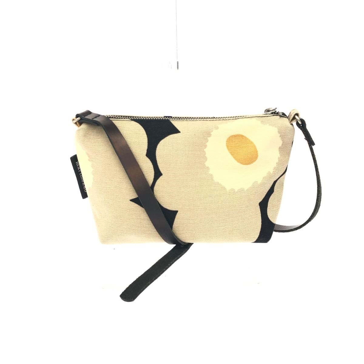 marimekko マリメッコ ショルダーバッグ ウニッコ キャンバス×レザー 