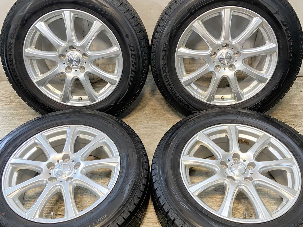225 65R17 ダンロップ ウィンターマックス SJ8 DUFACT 17x7.0 48 114.3-5穴 タイヤ スタッドレスタイヤ ホイールセット 4本セット w17250910039