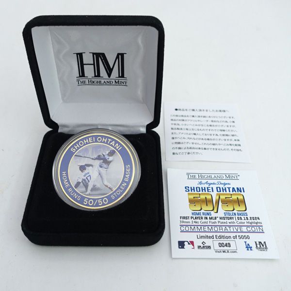 The Highland Mint ◆大谷翔平 50-50達成 記念ゴールドコイン 5050個 趣味雑貨