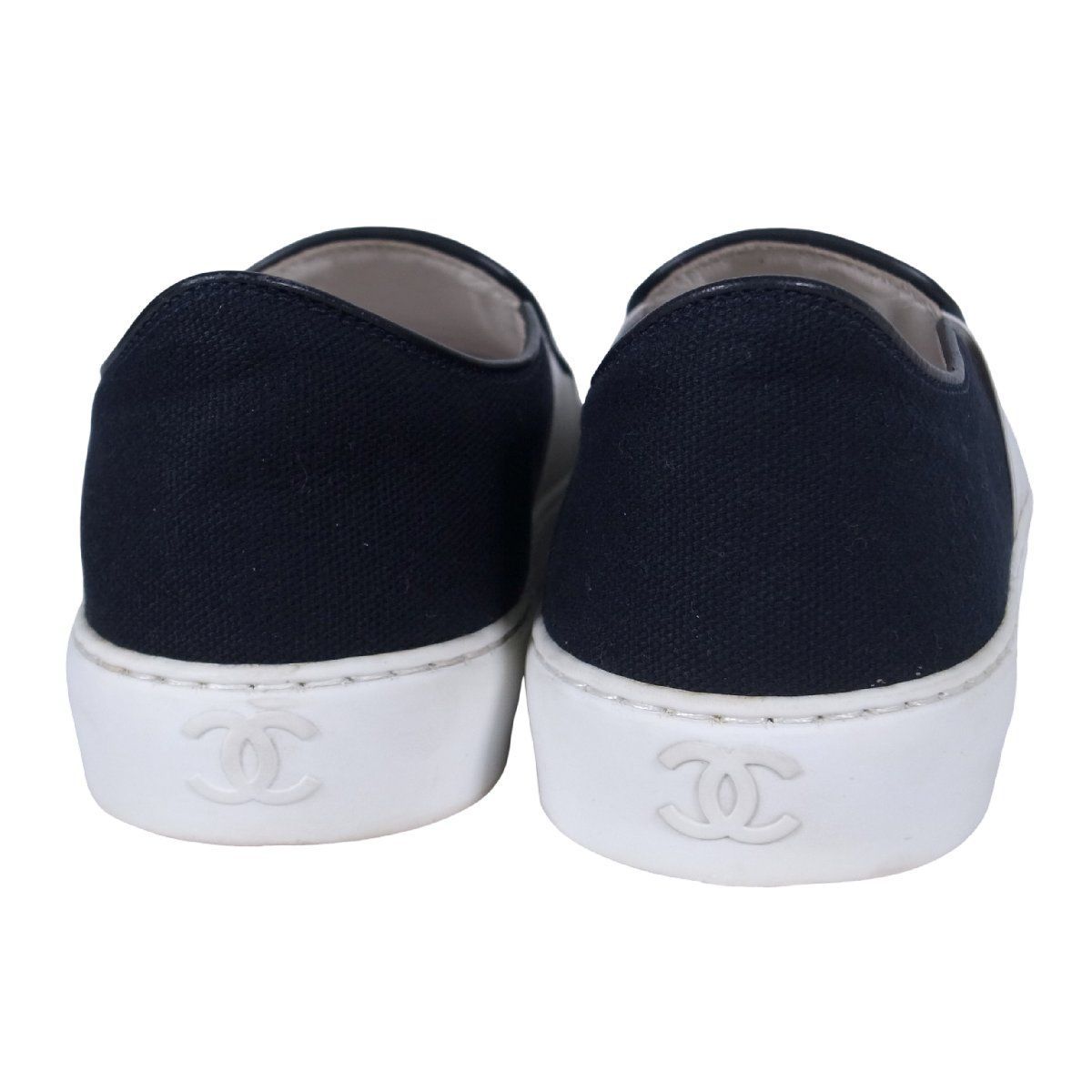 CHANEL シャネル スリッポン シューズ スニーカー 36 1/2 箱付 - メルカリ