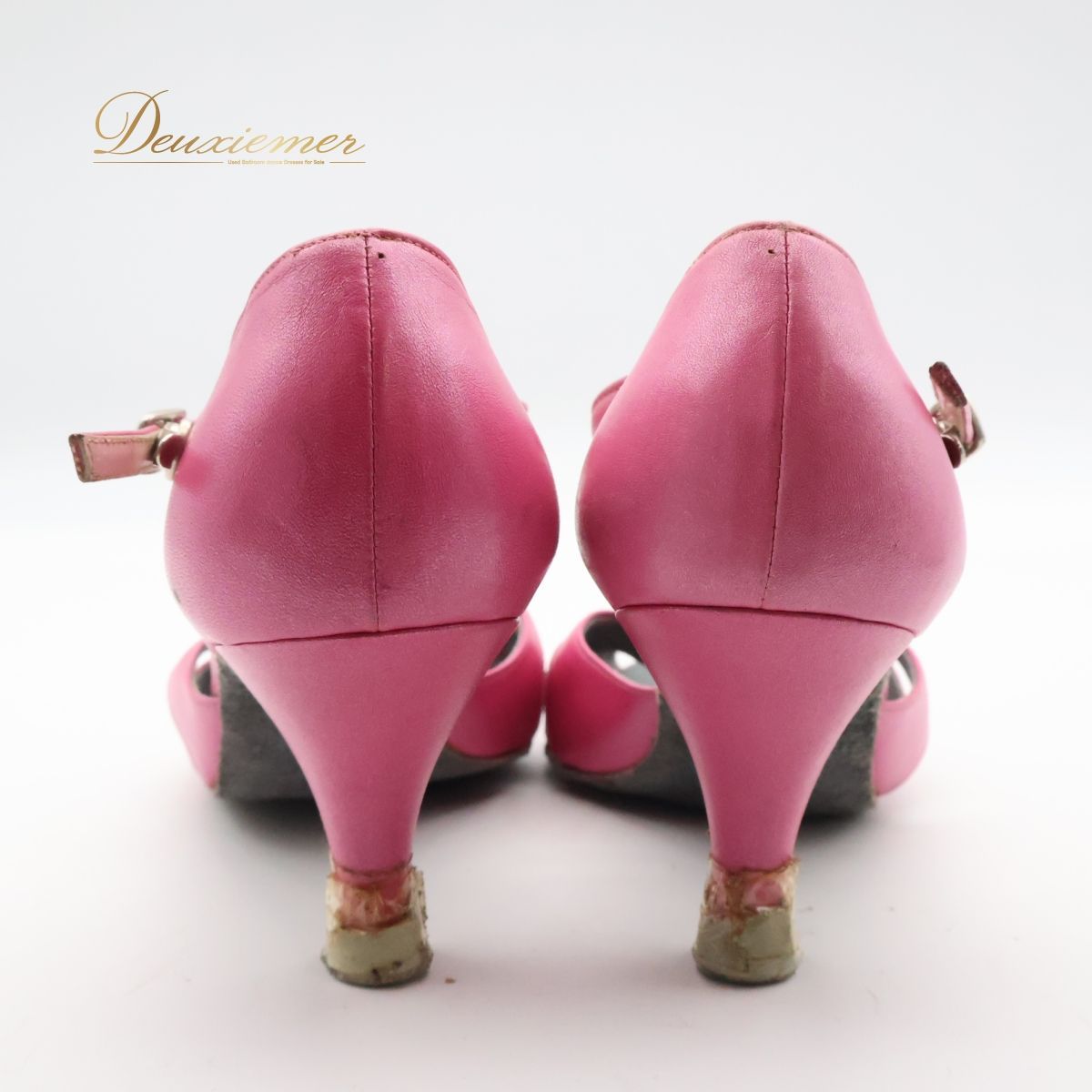 CHACOTT - 【社交ダンス用衣装】23 1/2CM Chacott チャコット ピンク系 ダンス シューズ 靴 ヒール ラテン レディース ベルト レッスン 社交ダンス シューズ ピンク系 チャコット レディース靴 ラテンシューズ 踊り用靴 レッスンシューズ ダンスレッスン CHACOTT - 【社交ダンス用衣装】23 1/2CM Chacott チャコット