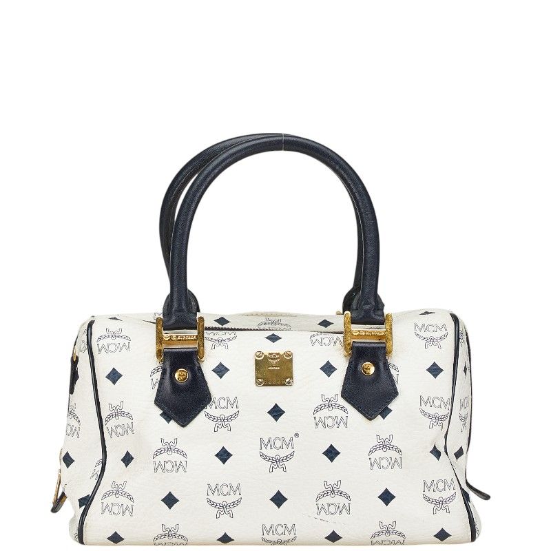 MCM ホワイト ハンドバッグ MCM ホワイトレザーハンドバッグ