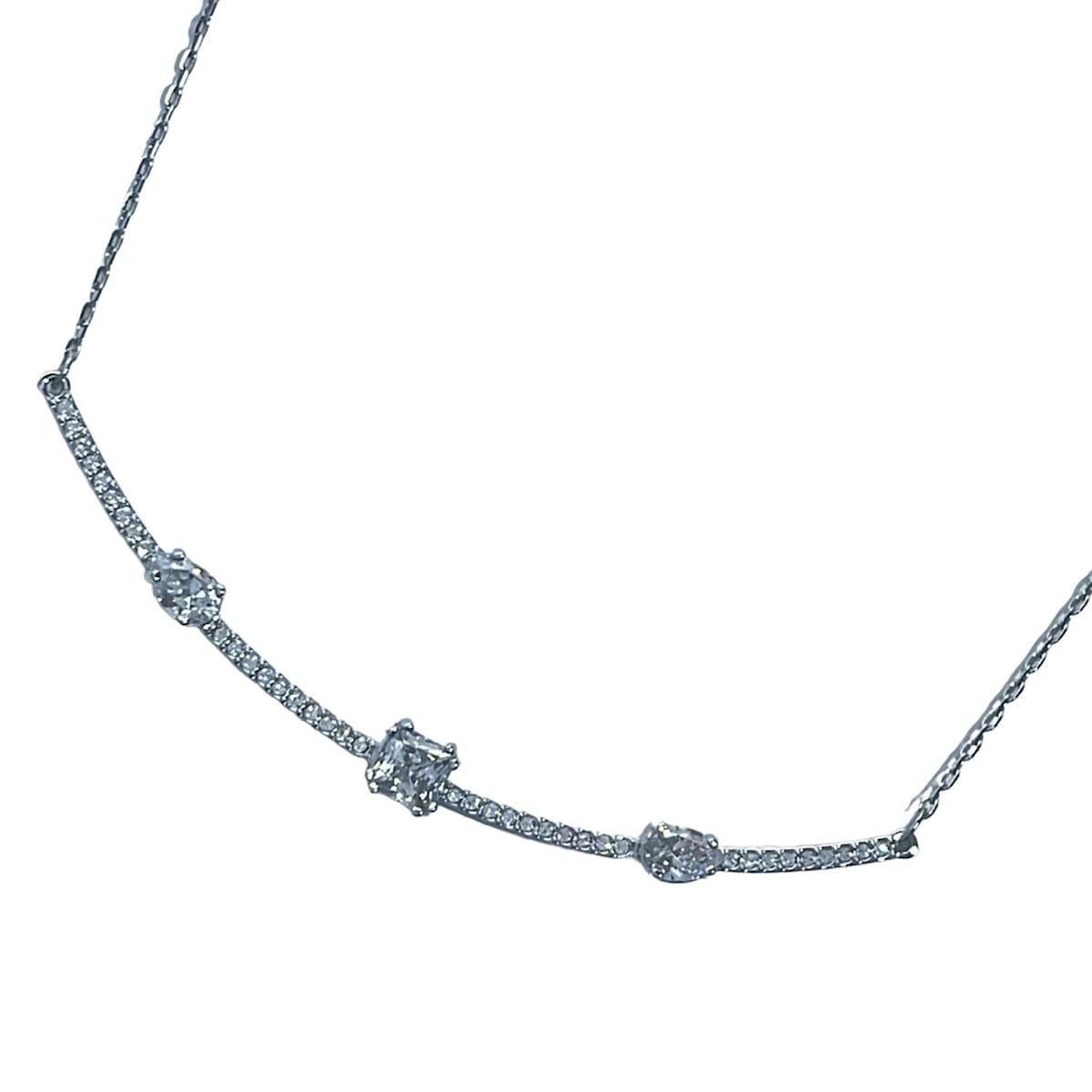 SWAROVSKI スワロフスキー ネックレス - シルバー×クリア
