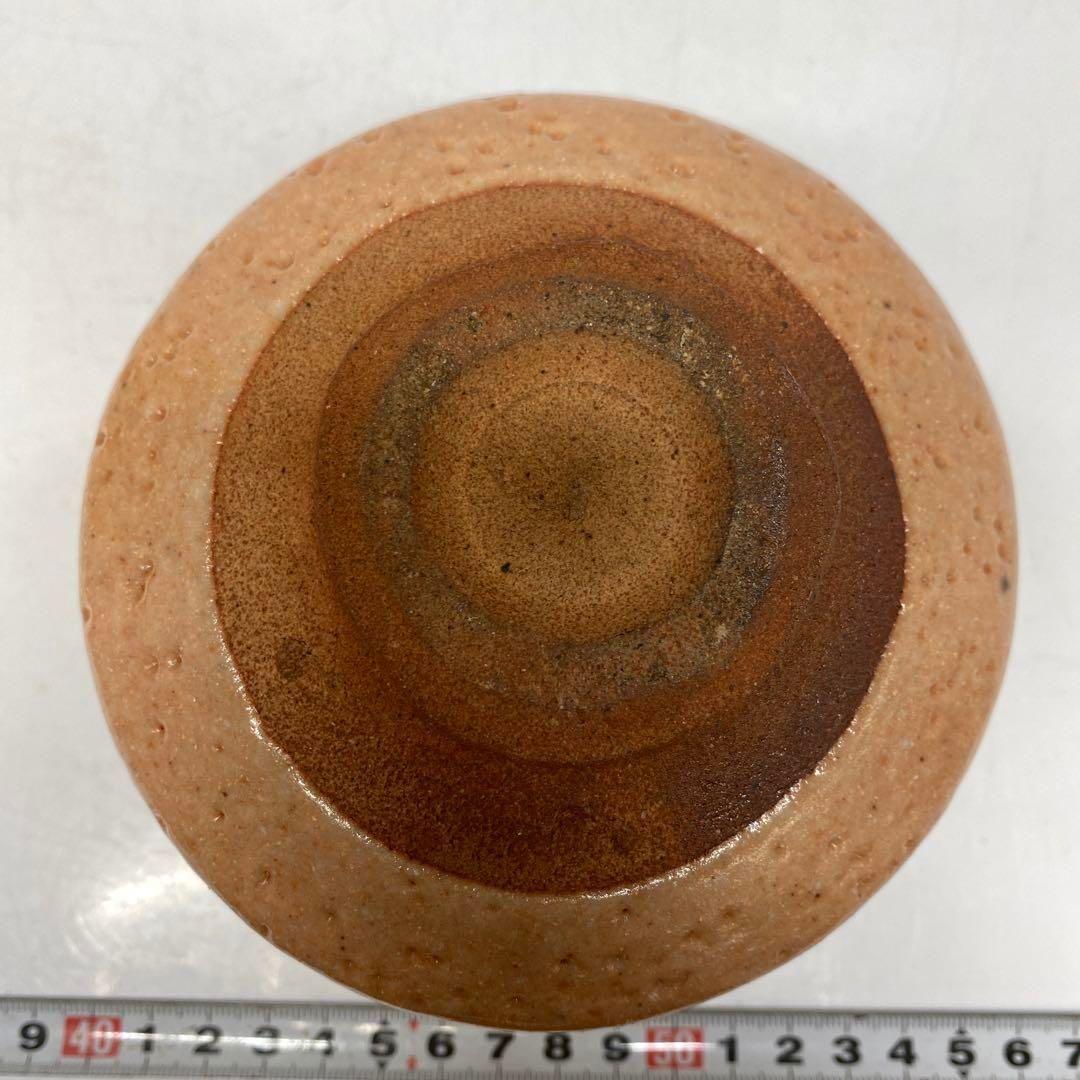 ほんとにお得！ 藤原恭助 備前志野茶碗 共箱 直径11.2cm 東H5-0916 【特別価格】