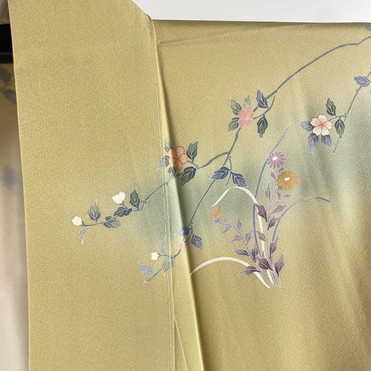 訪問着 身丈165cm 裄丈67cm M 袷 袋帯セット 鈴乃屋 落款 槌車