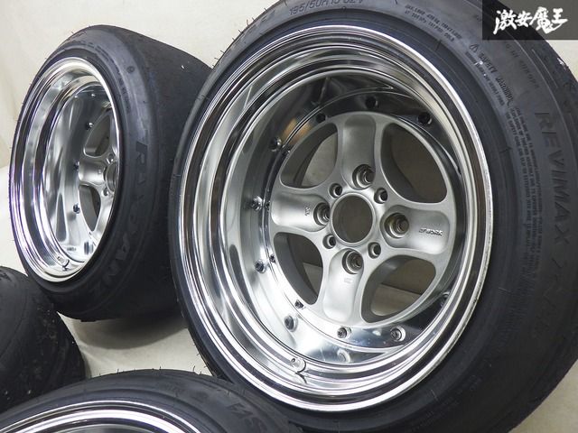 ○WORK EQUIP ワーク エクイップ 40 EQ4/N 15インチ 9J -31 PCD114.3 4穴 超深リム BSL 【4本】+シバタイヤ  195/50R15 AE86 レビン 棚N-1 - メルカリ
