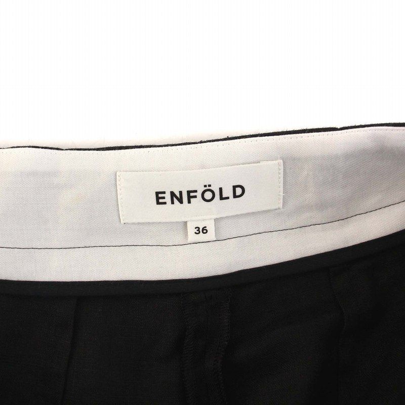 エンフォルド ENFOLD 24SS LINEN BELT WIDE TROUSERS リネン ベルト 