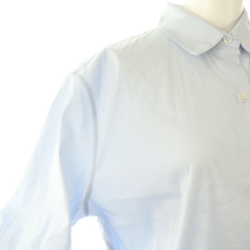 未使用品 セオリー Theory 25SS Cotton Shirting Fixed Sleeve Shirt シャツ 七分袖 S ライトブルー /HK ■OS ■SH レディース セオリー Theory 25SS Cotton Shirting Fixed Sleeve Shirt