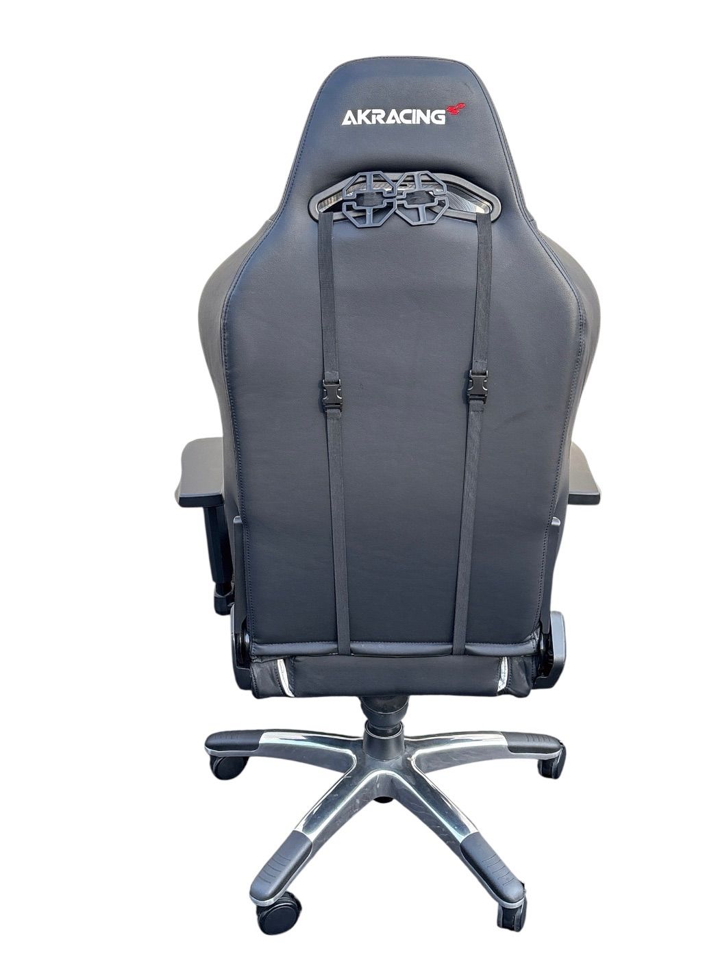 ゲーミングチェア AKR-PREMIUM/LOW-SILVER オットマン付き！