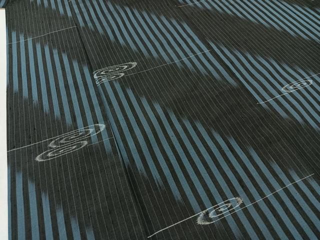平和屋着物▽上質な紬　単衣　流水文　正絹　逸品　AABB1439jh 平和屋着物▽上質な紬 単衣 流水文 正絹 逸品 AABB1439jhの通販はau