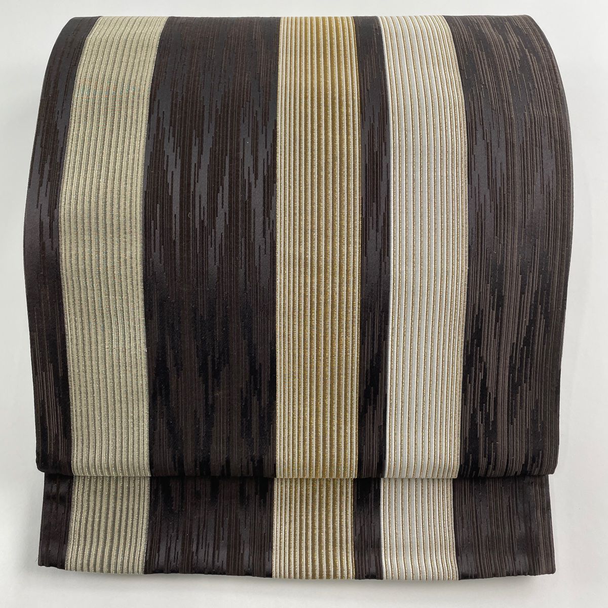 7344円から値引き中 着物 名品 袋帯 金色 草花 山 菊 金糸 箔 六通 正絹