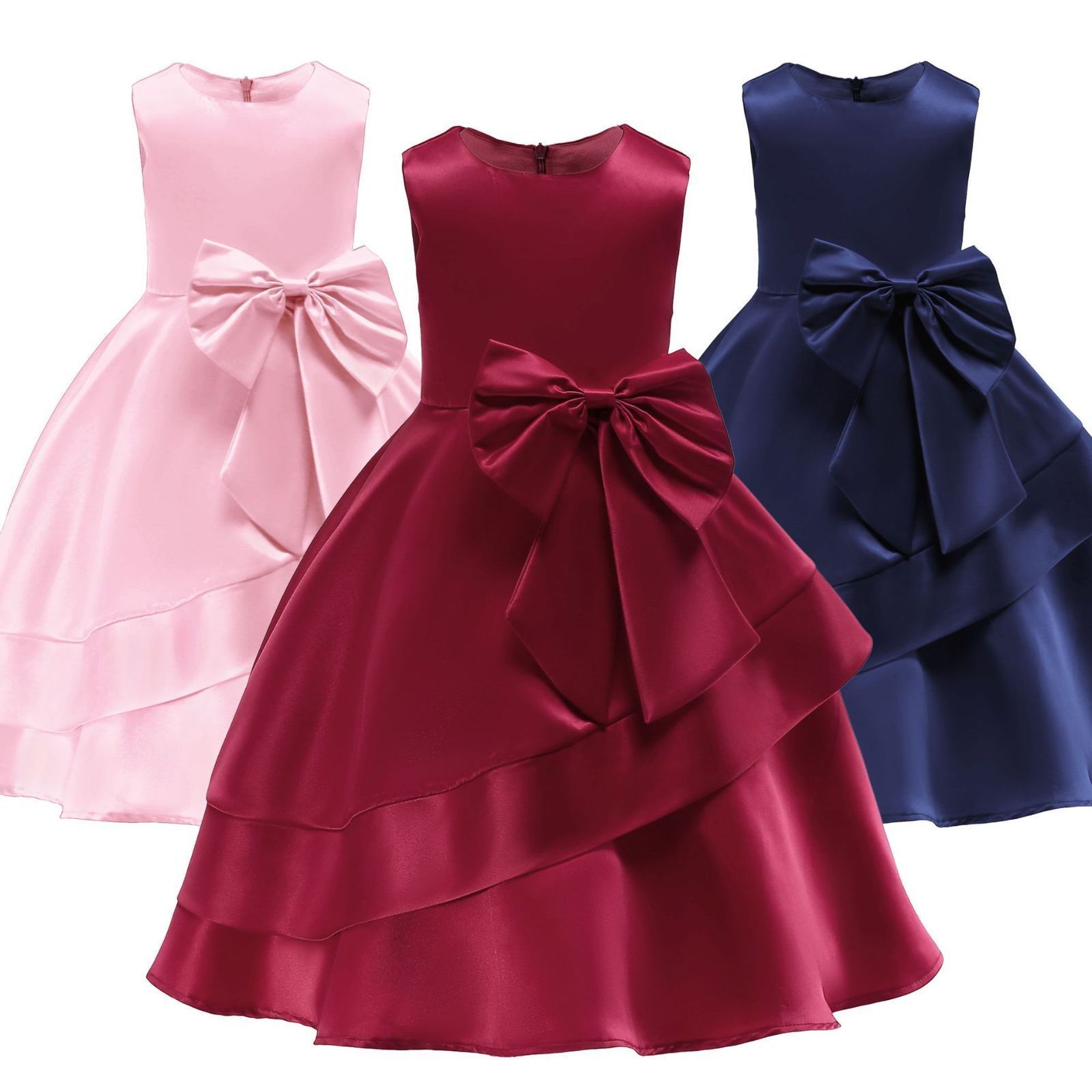 子供ドレス発表会フォーマル上品ドレス キッズドレスピアノレッドネイビー子供フォーマル紺色ロング結婚式1101201301