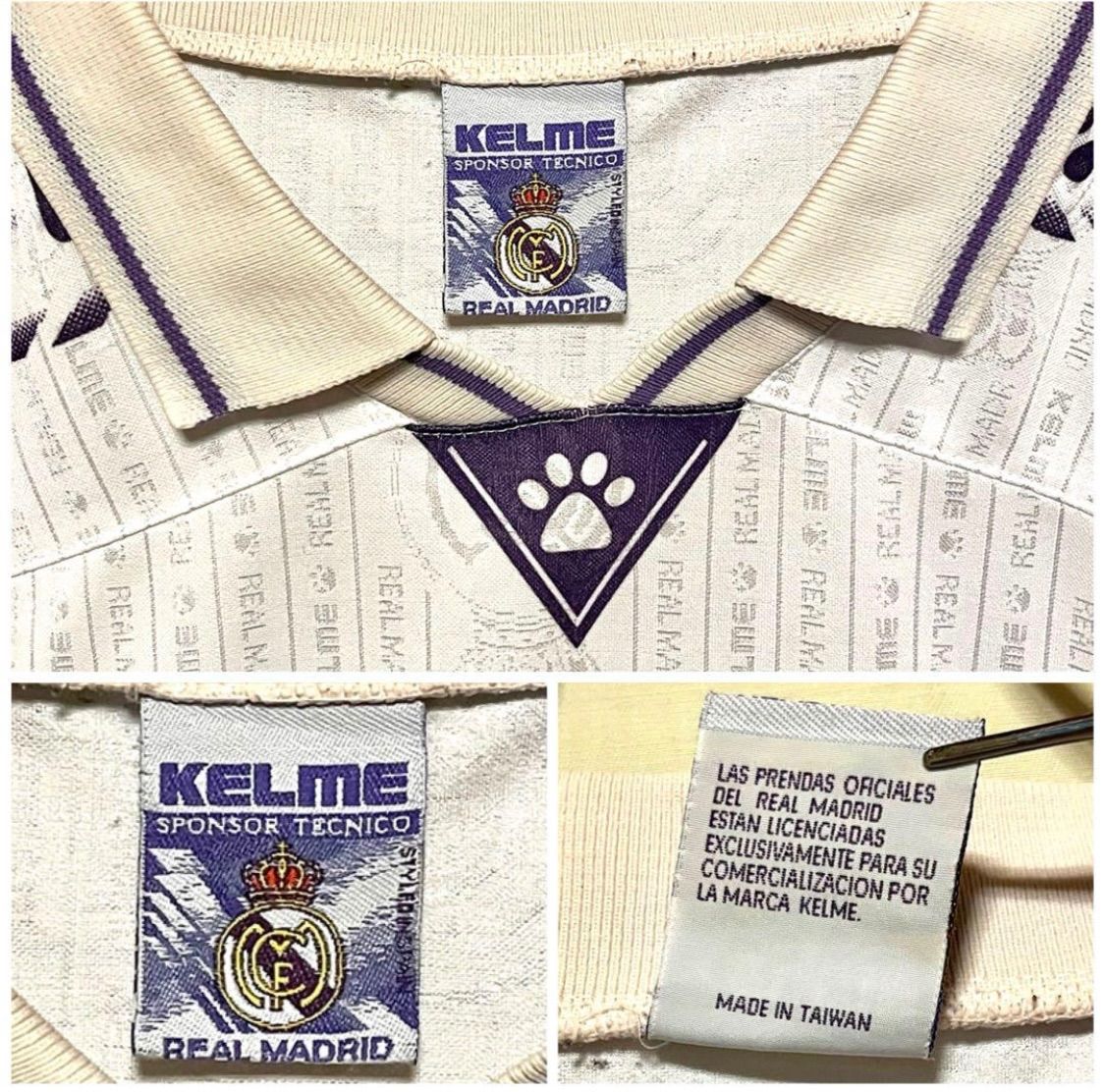 90'S ヴィンテージユニフォーム レアルマドリード KELME 白 紫 XL