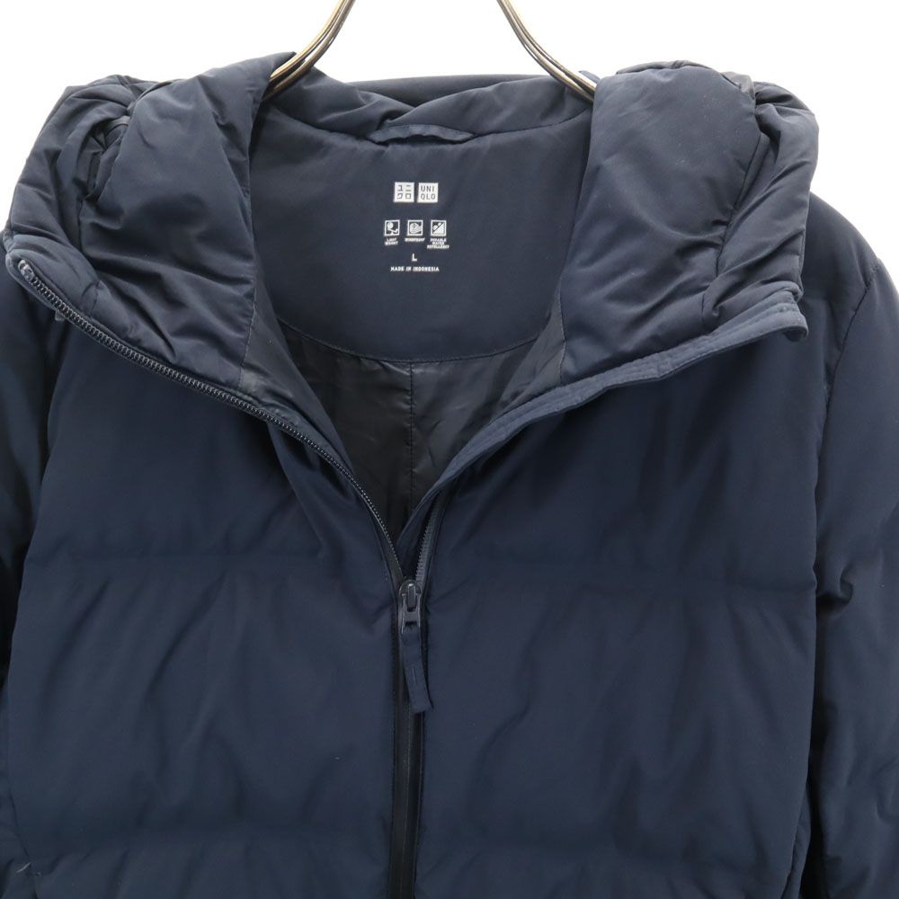 ユニクロ シームレス ダウンジャケット L ネイビー UNIQLO