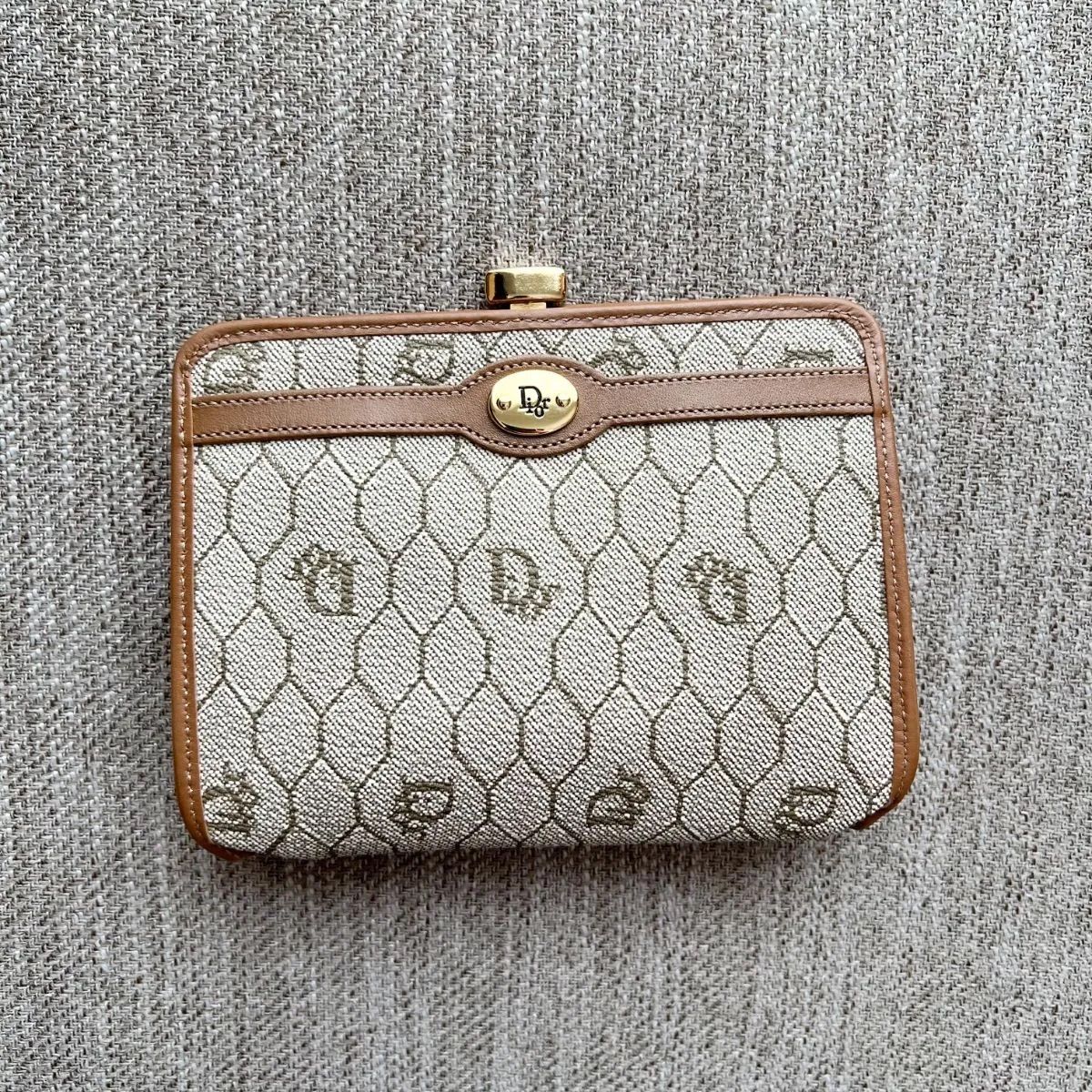 極美品】Christian Dior Vintage Coin Case Wallet クリスチャン  