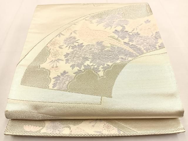 V9485 ●高級 正絹 唐織 天平錦 六通 袋帯 華文 花文 七宝 V9485 ○高級 正絹 唐織 天平錦 六通 袋帯 華文 花文 七宝