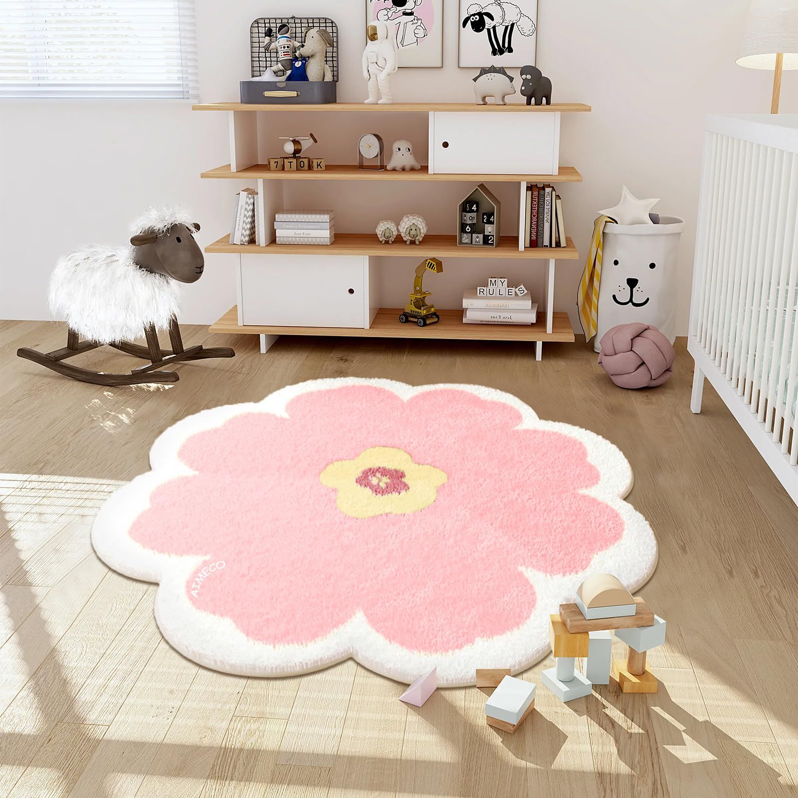 ピンク 🎏 ラグ 可愛いふわふわ 約3畳 ブラウン 子供部屋 絨毯
