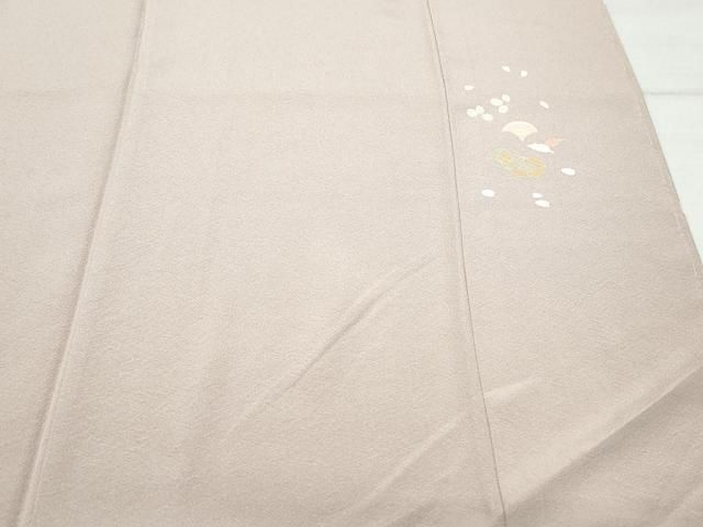 平和屋着物○訪問着 エ霞雪輪御所車草花文 暈し染め 金彩 正絹 逸品 未