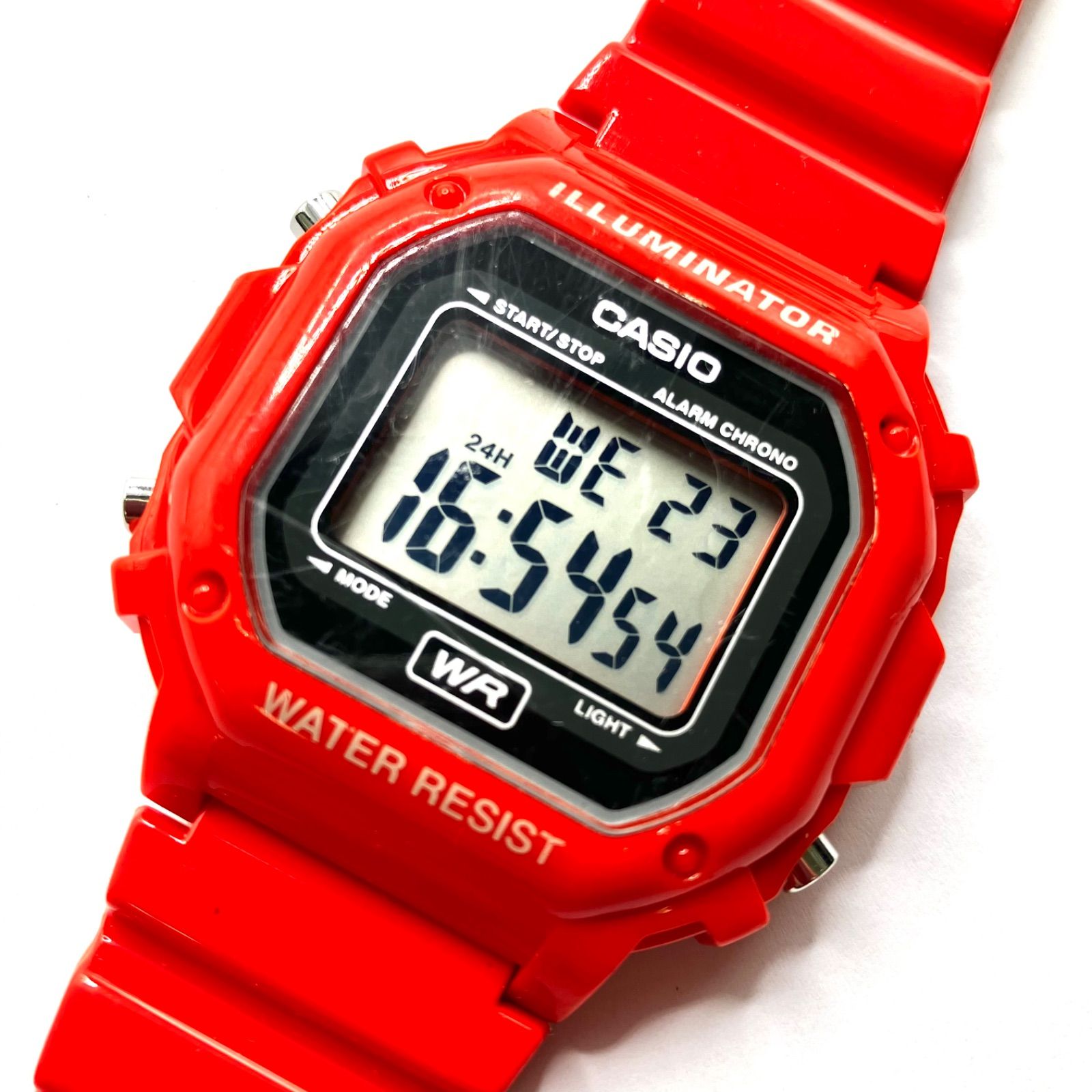 CASIO G-SHOCK デジタル腕時計 レッド Amazon.co.jp: CASIO カシオ F-108WHC-4A レッドベーシック