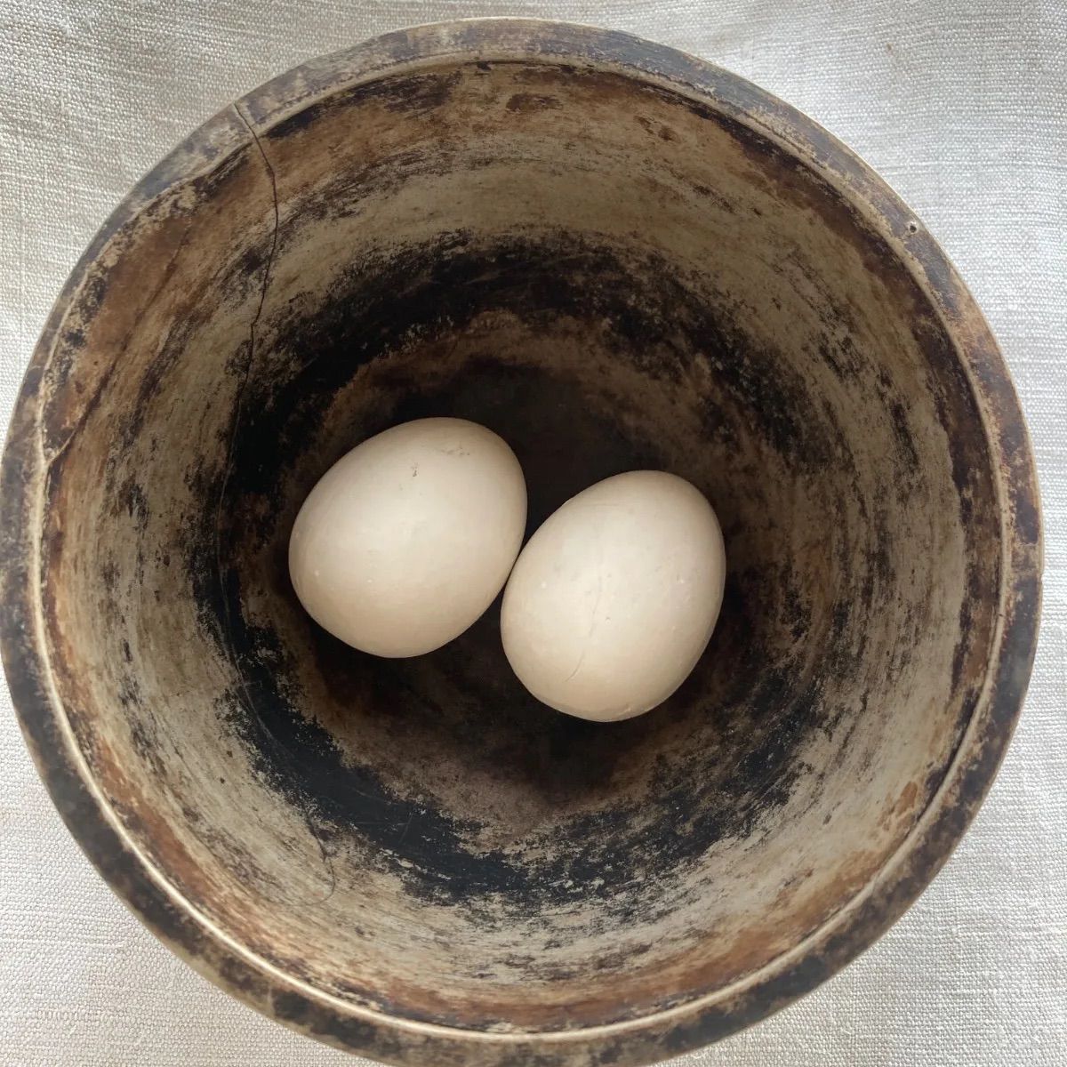 木製卵　模型　擬卵　デッサン　古道具　オブジェ　古物　ブロカントエッグ　木工品 石膏製卵 模型 擬卵 フェイクエッグ デッサン モチーフ オブジェ 古物