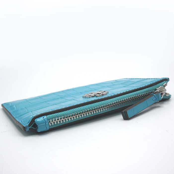 プライド トリーバーチ カードケース TORY BURCH BRITTEN クロコ調 エンボス レザー ジップ 141067 0425 406 アウトレット レディース