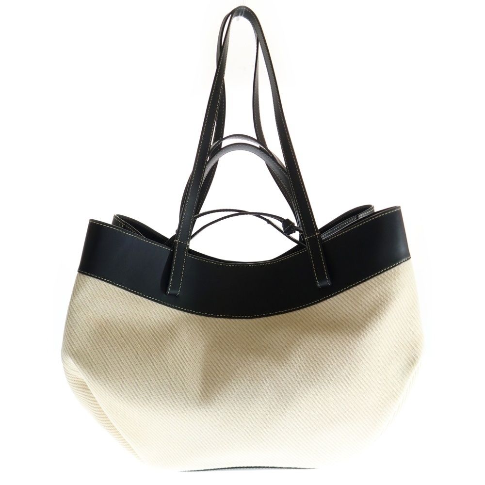 POLENE (ポレーヌ) キャンバス レザー 2WAY ハンド ショルダー トート 