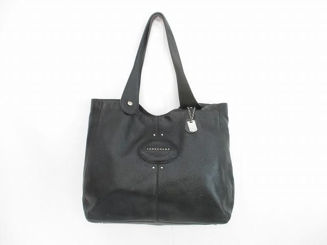ロンシャン LONGCHAMP クアドリ ハンド トートバッグ レザー ブラック 黒 レディース