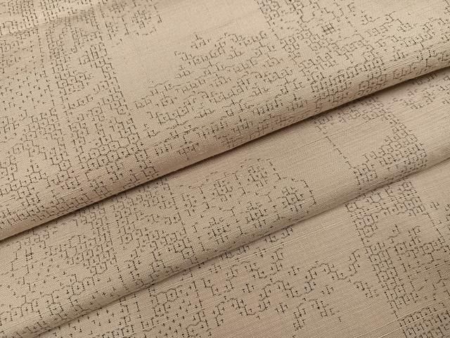 平和屋着物●結城紬 80間道 間道 正絹 AABC8012ph