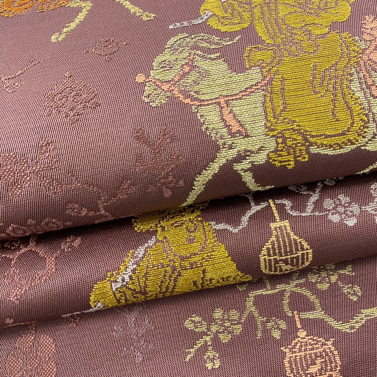 袋帯　龍 袋帯 美品 逸品 龍村平蔵 落款 清遊錦 本袋 人物 馬 金銀糸