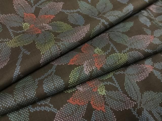 平和屋着物○本場大島紬 7マルキ 枝花文 正絹 逸品 AAAV9434ph - メルカリ