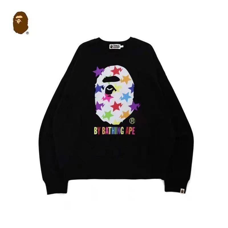 A BATHING APE エイプ ストリートブランドの迷彩猿人プリント秋冬長袖スウェット 男女兼用 新作