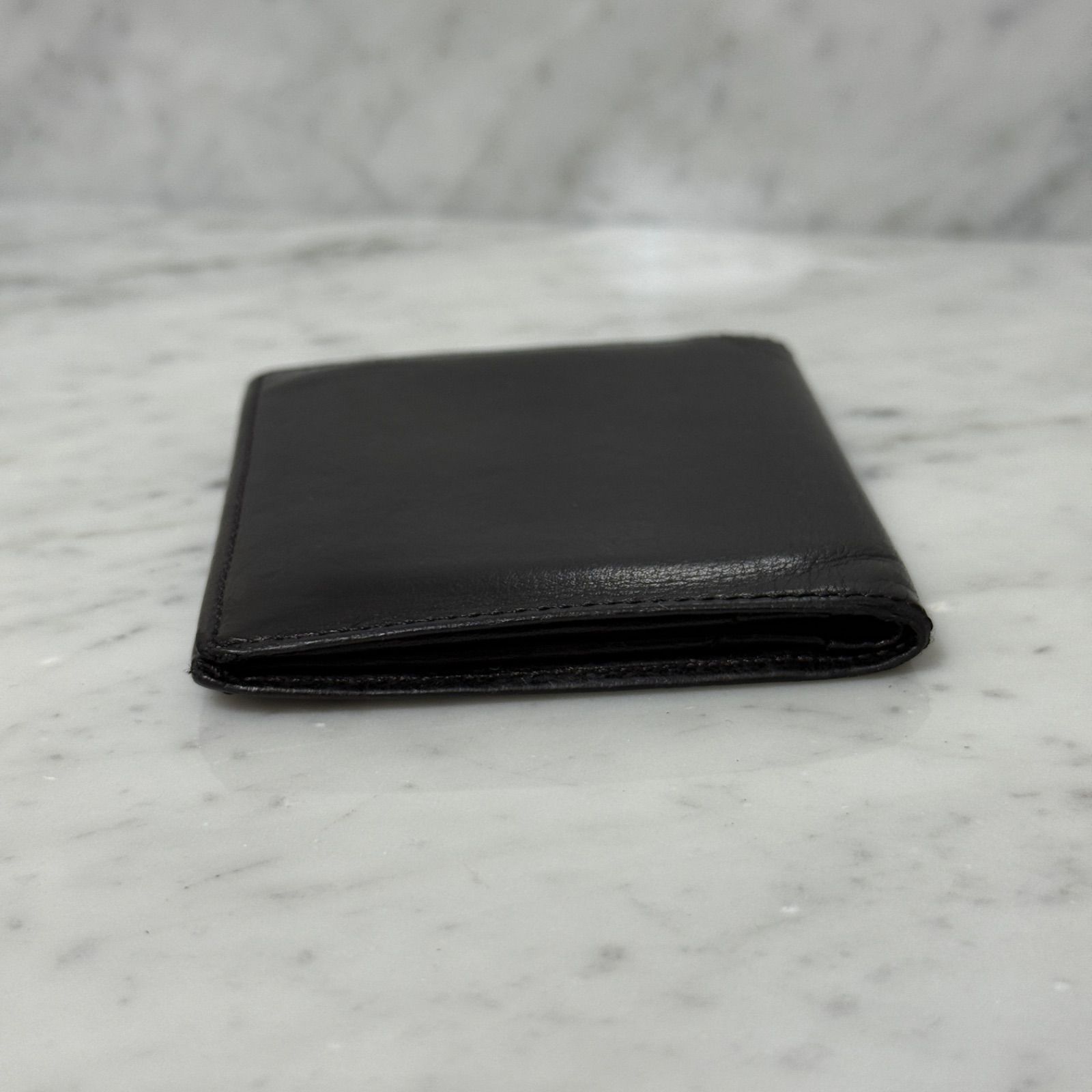 90s OLD COACH オールドコーチ 二つ折り財布 ブラック 黒 本革 レザー