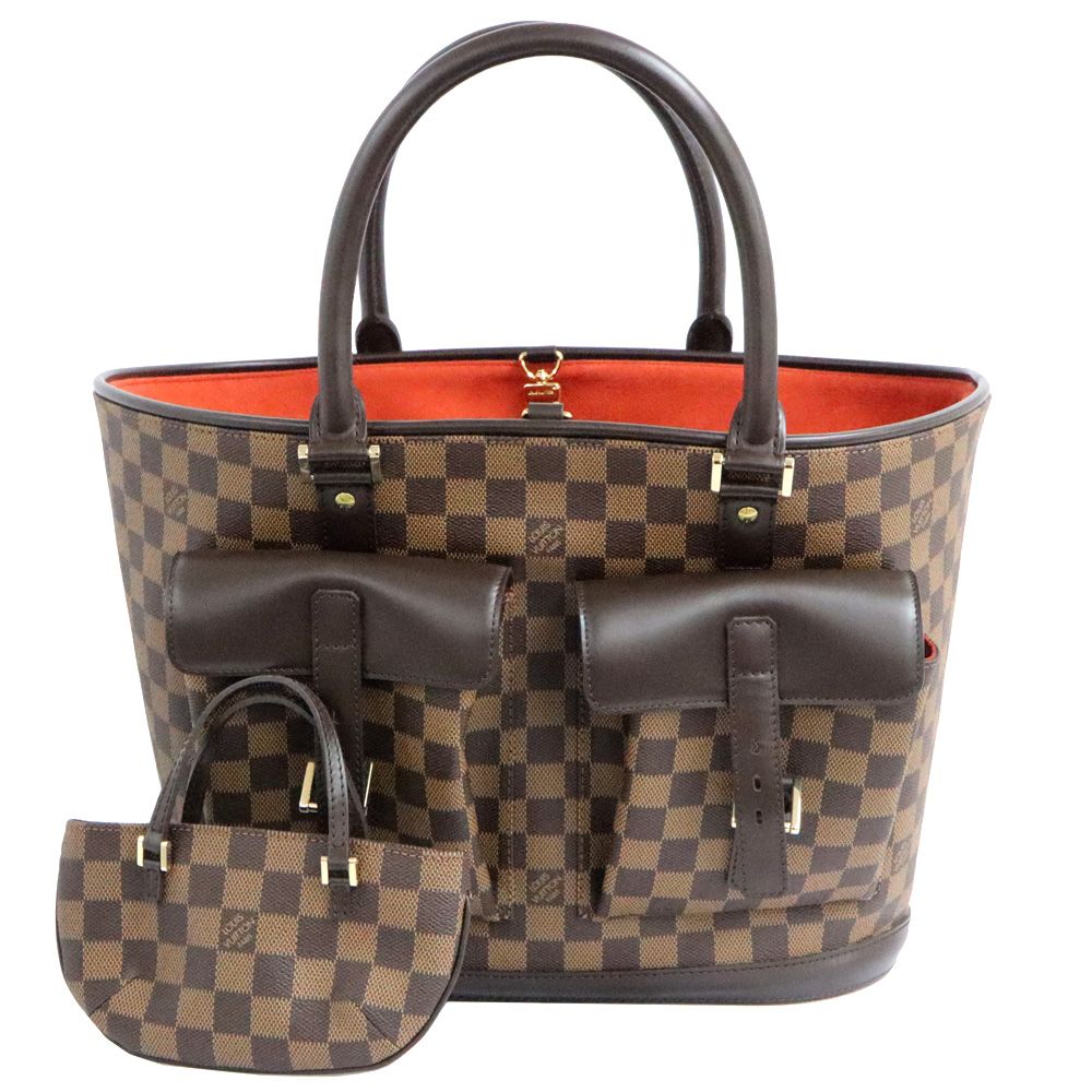 中古】LOUIS VUITTON(ルイヴィトン) おぞまし マノスクGM ショルダーバッグ エベヌ