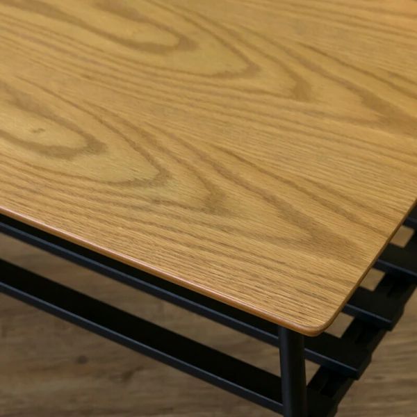 大きめ 棚付き折れ脚テーブル