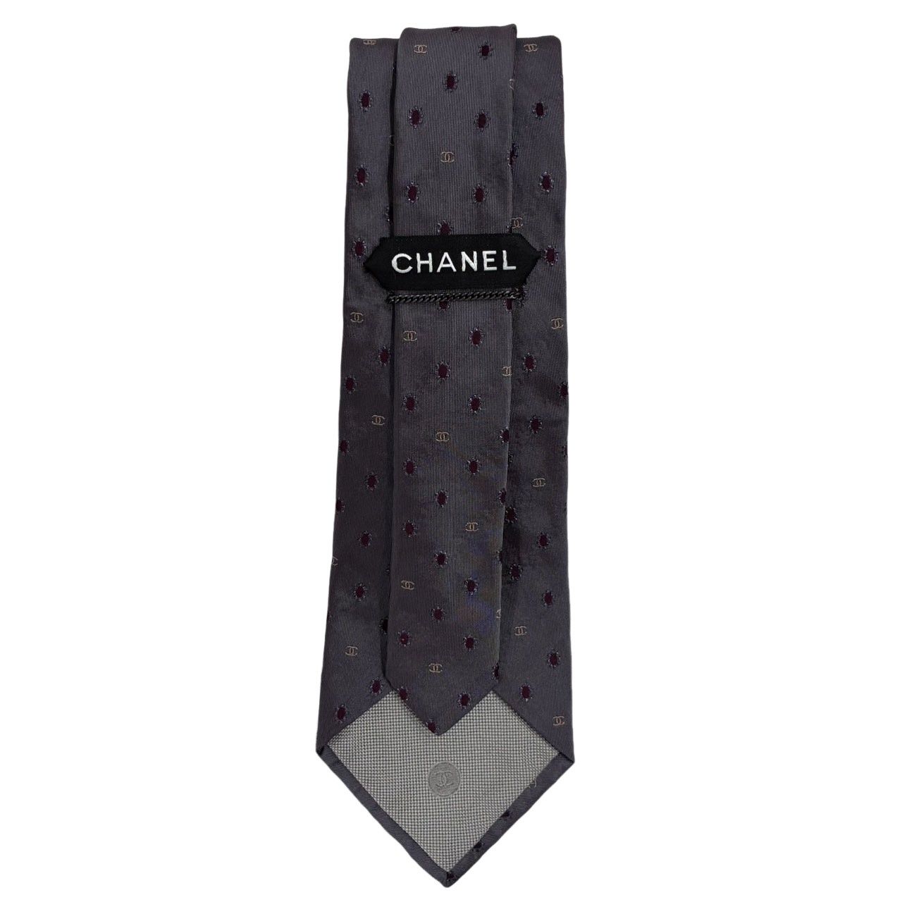 CHANEL シャネル ネクタイ 05A パープル系 イタリア製 ネクタイ ブランド シャネル 紫 ココマーク イタリア製/CHANEL