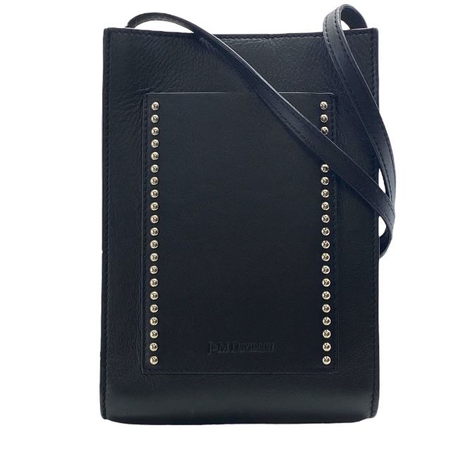 ジェイアンドエムデヴィッドソン LCRP1XX MCXX カルタ ポスタル スタッズ ショルダーバッグ ミニバッグ レザー ブラック J-M DAVIDSON レディース 感 上品デザイン 人気モデル