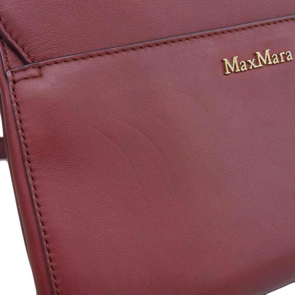 超美品 マックスマーラ 現行ロゴ 14-51-60247 レザーフラップ 2way ショルダーバッグ レディース 定価159500円