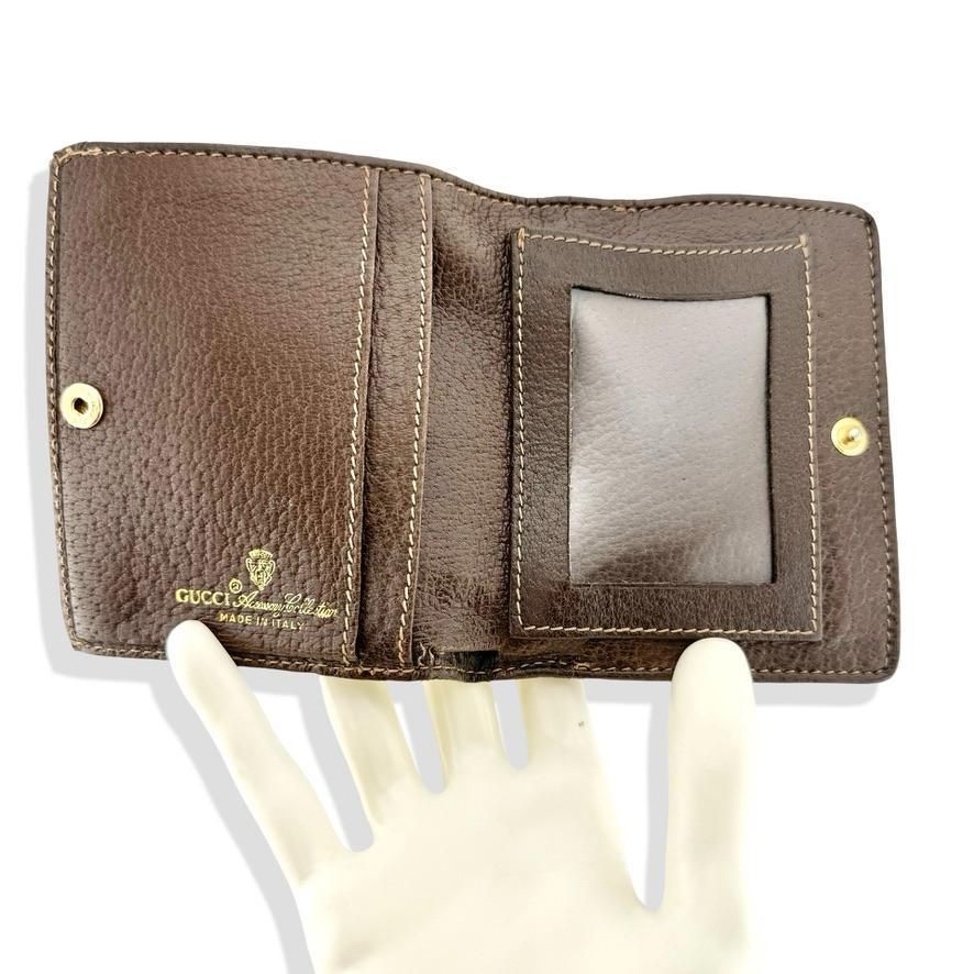 激レアオールドグッチ Gucci 財布総柄2つ折ミニ財布小銭入れ有