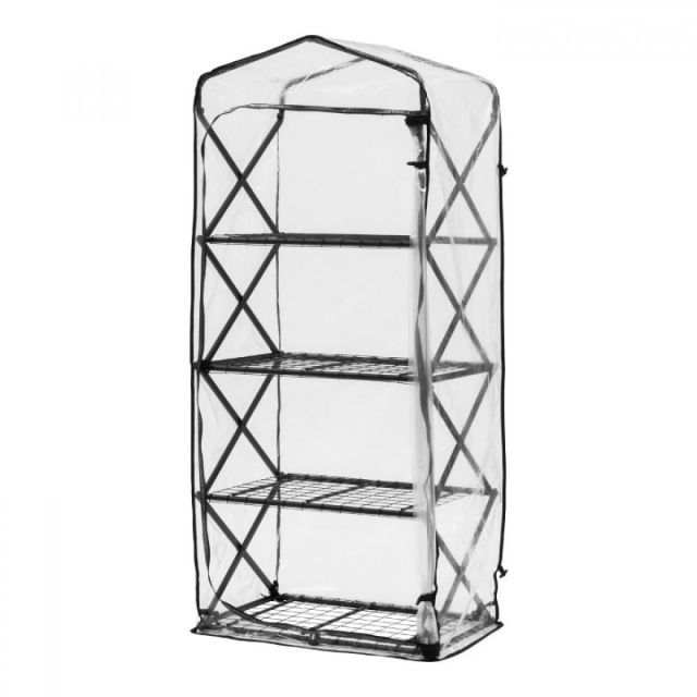 タカショー Takasho 折りたたみ ダブルジップ温室 4段 ×2個 GRH-F03 組立式 越冬 ガーデニング 観葉植物 温室 セット